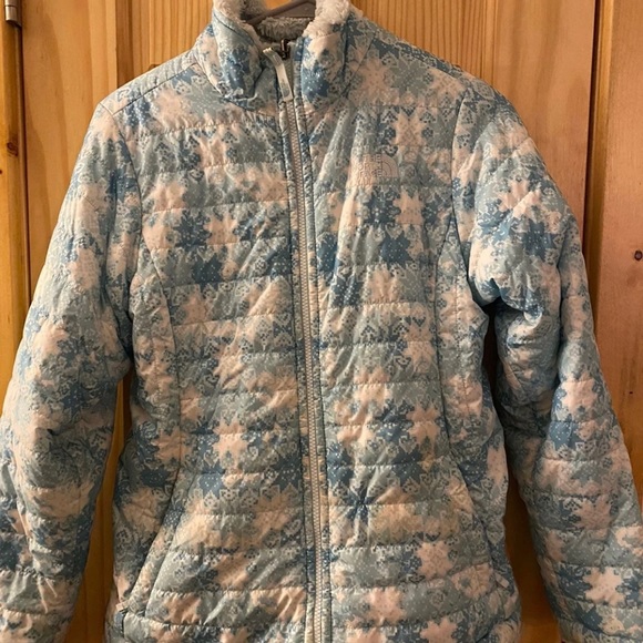 The North Face Girls Reversible Mossbud Swirl Coat XL - Picture 3 of 8